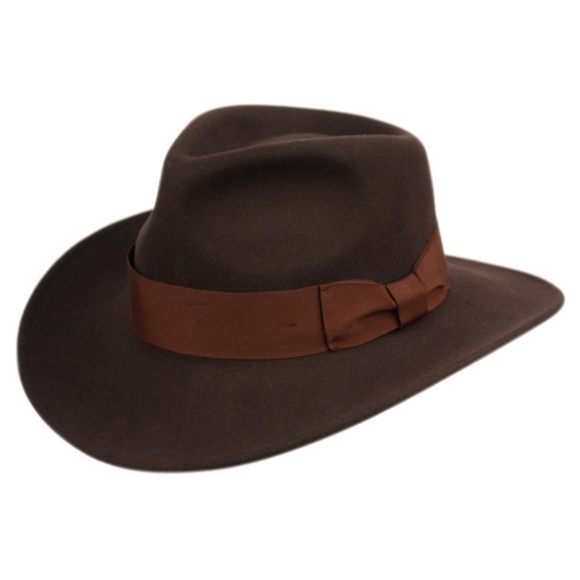 Other - Unisex Brown Wool Indiana Jones Fedora Hat